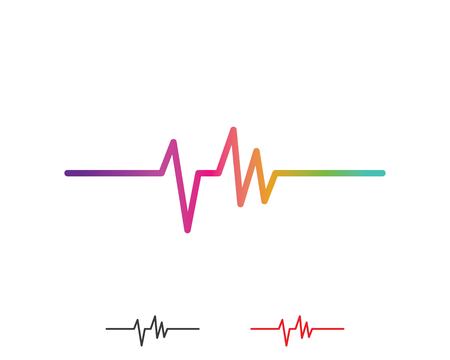 sound wave,pulse ilustration logo vector icon templateのイラスト素材