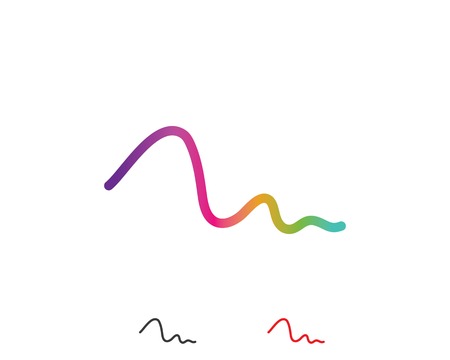 sound wave,pulse ilustration logo vector icon templateのイラスト素材