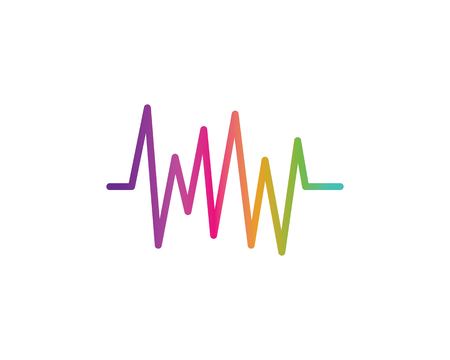 sound wave,pulse ilustration logo vector icon templateのイラスト素材