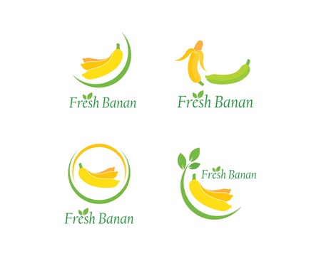 Banana logo vector illustrationのイラスト素材
