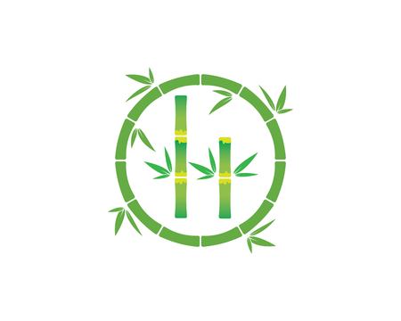 Bamboo with green leaf for your logo icon vector templateのイラスト素材