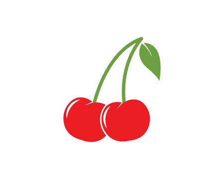 cherry fruit icon vector template