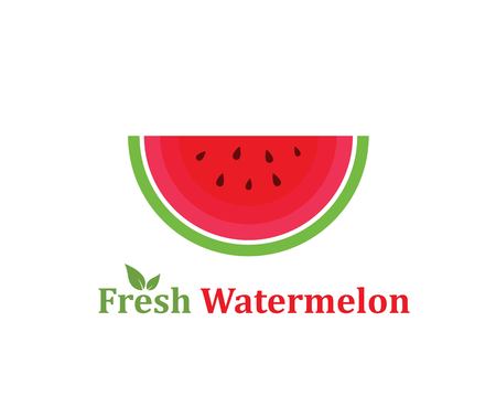 watermelon logo icon vector illustration templateのイラスト素材