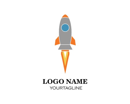 Rocket ilustration logo vector icon templateのイラスト素材