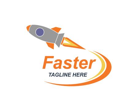 Rocket ilustration logo vector icon templateのイラスト素材