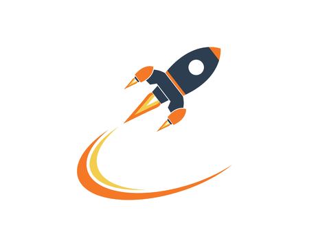 Rocket ilustration logo vector icon templateのイラスト素材