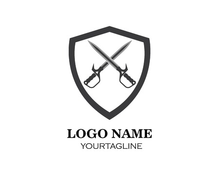 sword logo icon vector illustration design templateのイラスト素材