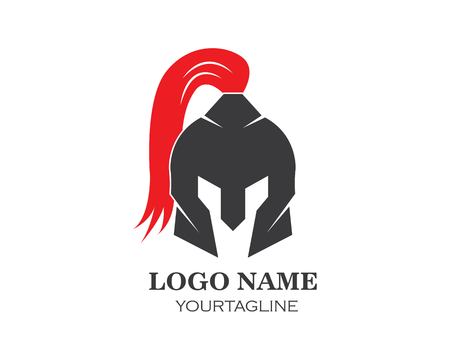 spartan helmet logo icon vector illustration design templateのイラスト素材