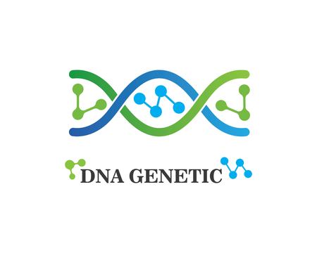 Dna genetic logo icon illustration templateのイラスト素材