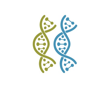 Dna genetic logo icon illustration templateのイラスト素材