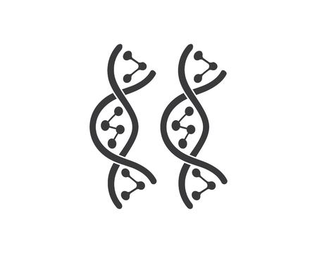 Dna genetic logo icon illustration templateのイラスト素材