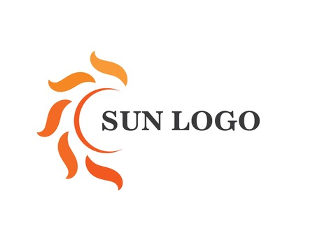 sun ilustration logo vector icon templateのイラスト素材