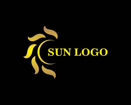 sun ilustration logo vector icon templateのイラスト素材