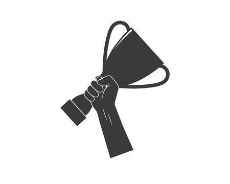 trophy logo icon vector templateのイラスト素材