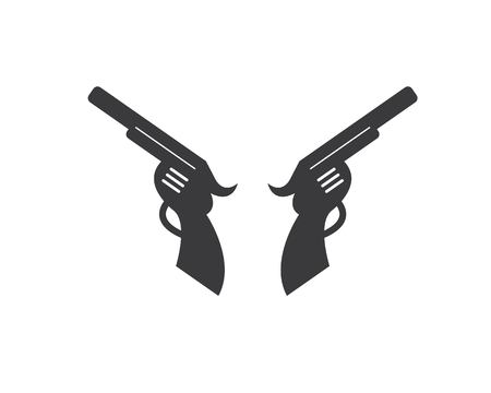 gun icon logo illustration vector templateのイラスト素材