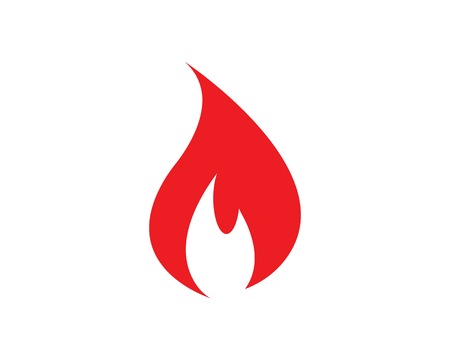 Fire flame Logo Template vector icon Oil, gas and energy logo conceptのイラスト素材