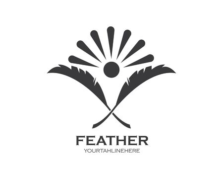 feather icon illustration vector template designのイラスト素材