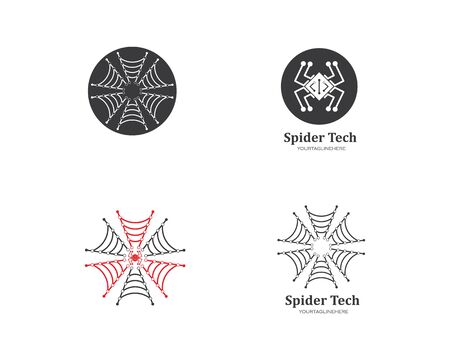 spider technology logo vector icon illustration templateのイラスト素材