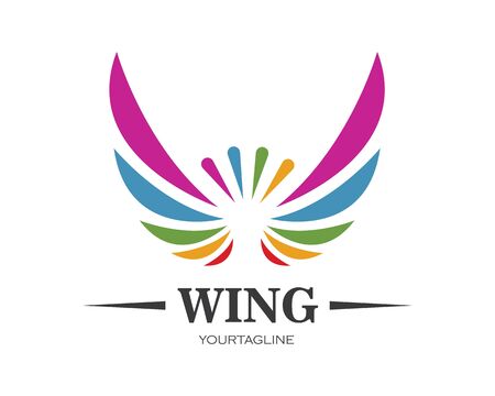 wing logo symbol icon vector illustration templateのイラスト素材