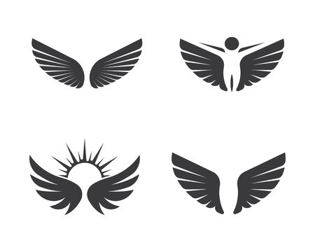 wing logo symbol icon vector illustration templateのイラスト素材
