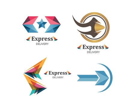 Arrow vector illustration icon Logo of delivery and logistic  business Template designのイラスト素材