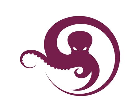 octopus icon logo vector illustration design templateのイラスト素材