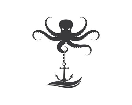 octopus icon logo vector illustration design templateのイラスト素材