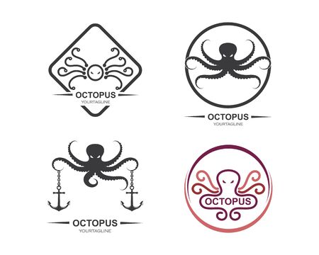 octopus icon logo vector illustration design templateのイラスト素材
