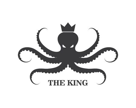 octopus icon logo vector illustration design templateのイラスト素材