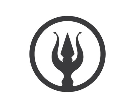 Trident Logo Template vector icon illustration designのイラスト素材
