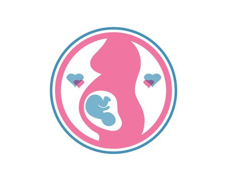 beauty pregnant women vector icon templateのイラスト素材