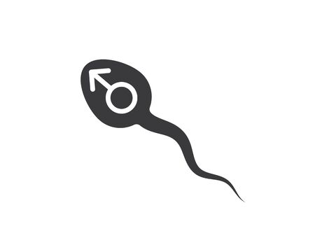sperm icon logo vector illustration design templateのイラスト素材
