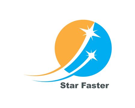 star faster express logo icon vector illustration designのイラスト素材