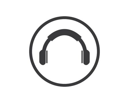 earphones icon logo illustration vector designのイラスト素材