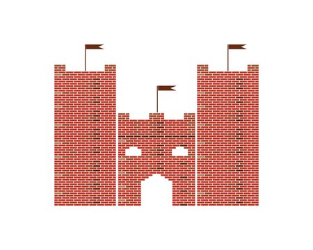 castle logo icon vector illustration design templateのイラスト素材