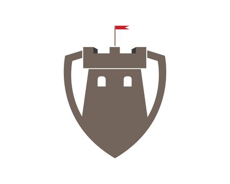castle logo icon vector illustration design templateのイラスト素材