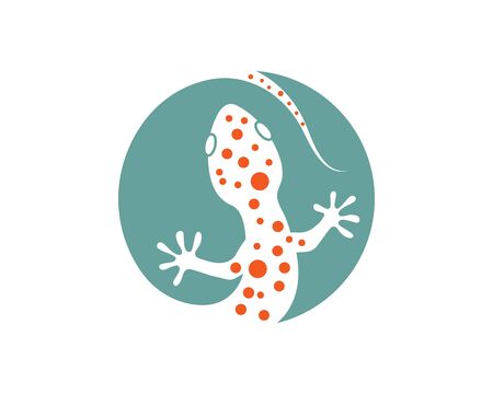 Gecko logo vector icon illustration templateのイラスト素材