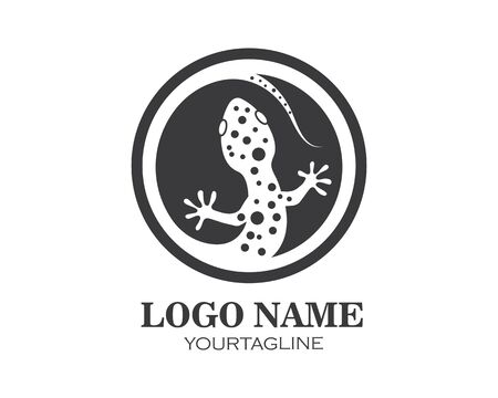 Gecko logo vector icon illustration templateのイラスト素材