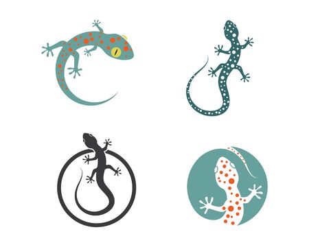 Gecko logo vector icon illustration templateのイラスト素材
