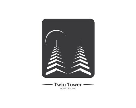 real estate modern city building vector template designのイラスト素材