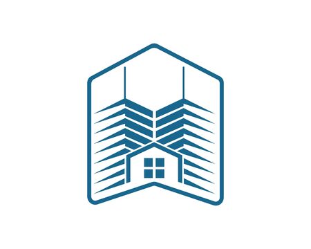 real estate modern city building vector template designのイラスト素材