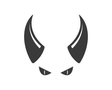 devil horns icon vector illustration design templateのイラスト素材