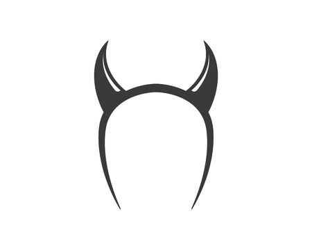 devil horns icon vector illustration design templateのイラスト素材