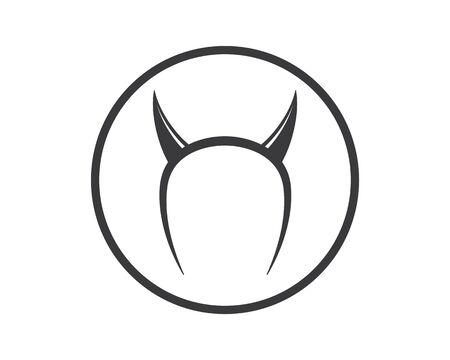 devil horns icon vector illustration design templateのイラスト素材