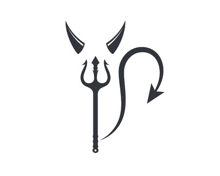 devil horns icon vector illustration design templateのイラスト素材