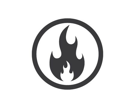 Fire flame Logo icon vector illustration design templateのイラスト素材