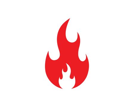 Fire flame Logo icon vector illustration design templateのイラスト素材