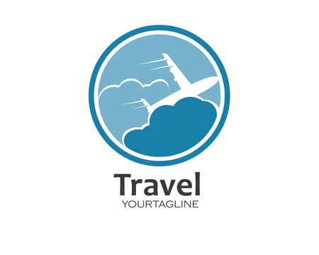 plane logo vector icon illustration design templateのイラスト素材