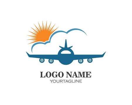 plane logo vector icon illustration design templateのイラスト素材