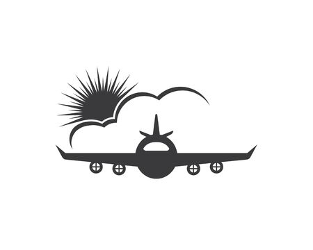 plane logo vector icon illustration design templateのイラスト素材